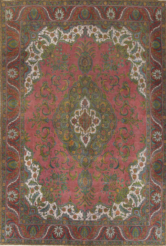 Hand-Knotted Wool Tabriz Persian Area Rug 9x13
