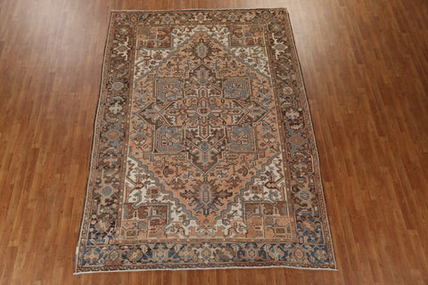 Geometric Wool Heriz Persian Area Rug 8x11