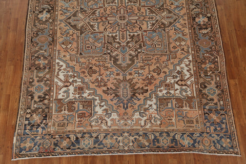 Geometric Wool Heriz Persian Area Rug 8x11