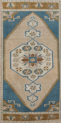 Hand-Knotted Anatolian Turkish Wool Rug 2x3