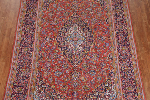 Vintage Wool Mashad Persian Area Rug 7x10