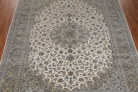 Floral Wool Kashan Persian Area Rug 10x13