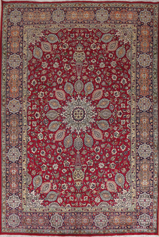 Vintage Red Tabriz Persian Area Rug 8x11