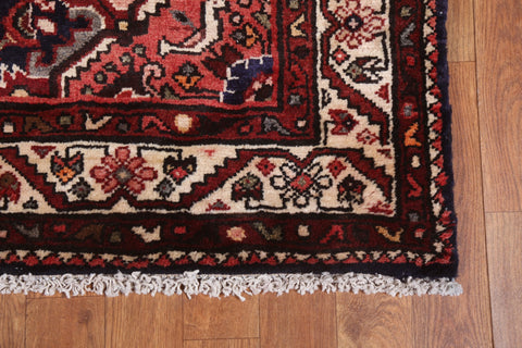 Hand-Knotted Hamedan Persian Runner Rug 4x11