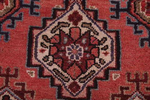 Vintage Wool Hamedan Persian Runner Rug 3x9