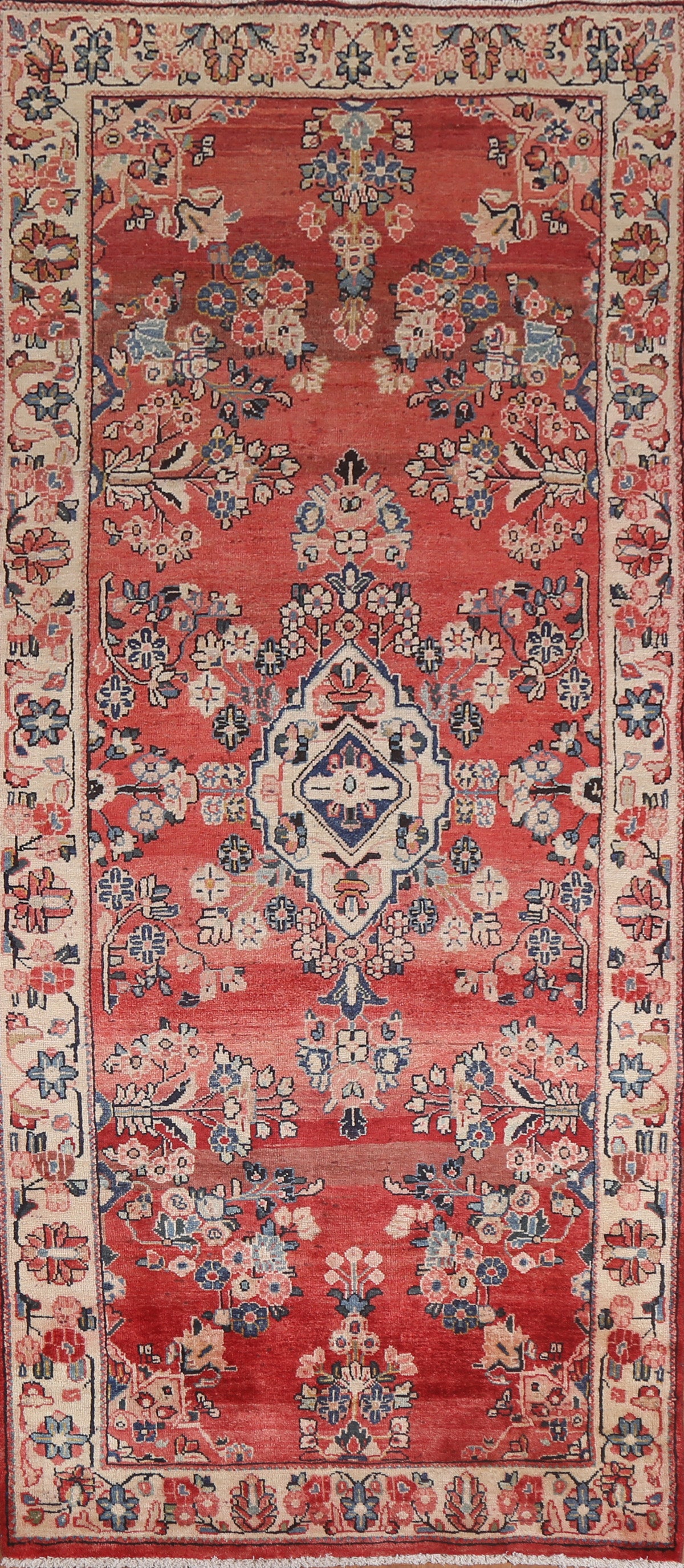 Floral Mahal Persian Runner Rug 4x10