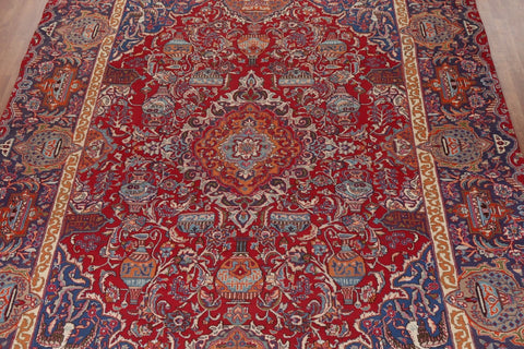 Vintage Red Wool Kashmar Persian Area Rug 10x13