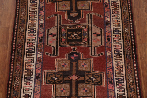 Geometric Wool Ardebil Persian Runner Rug 4x10