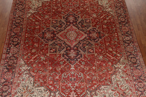 Vegetable Dye Wool Red Heriz Persian Area Rug 9x11