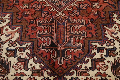 Vintage Wool Heriz Persian Area Rug 7x10