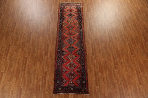 Geometric Hamedan Persian Runner Rug 4x12