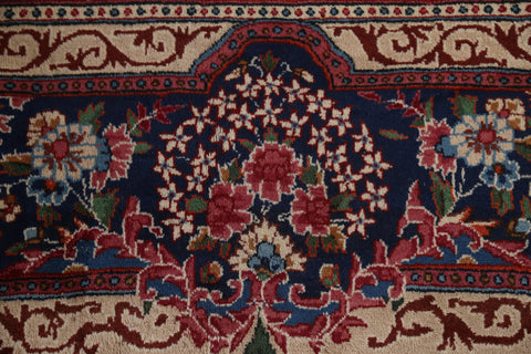 Handmade Floral Red Yazd Persian Area Rug 10x13