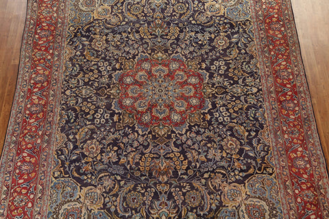 Navy Blue Floral Kashmar Persian Area Rug 9x12