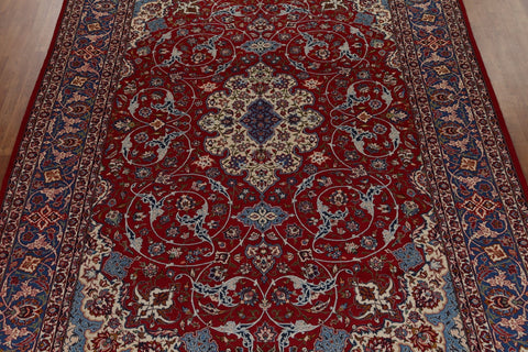 Vegetable Dye Red Isfahan Persian Area Rug 10x14