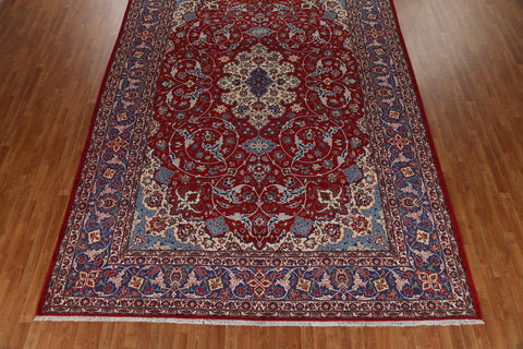 Vegetable Dye Red Isfahan Persian Area Rug 10x14