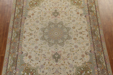 Light Green Tabriz Persian Area Rug 8x11