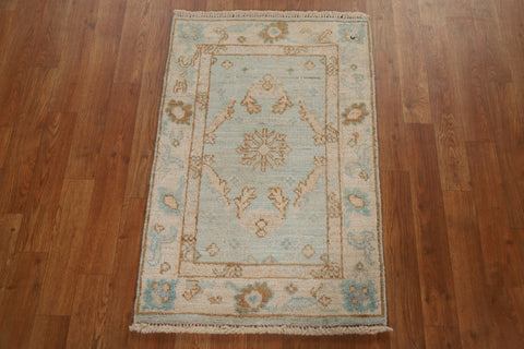 Muted Oushak Oriental Area Rug Wool 2x3