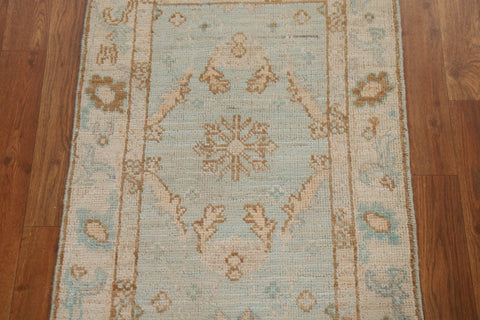 Muted Oushak Oriental Area Rug Wool 2x3