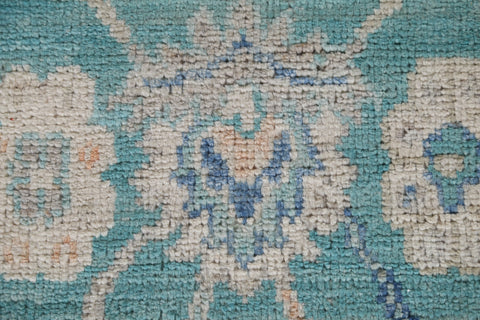 Hand-Knotted Oushak Turkish Wool Rug 2x3