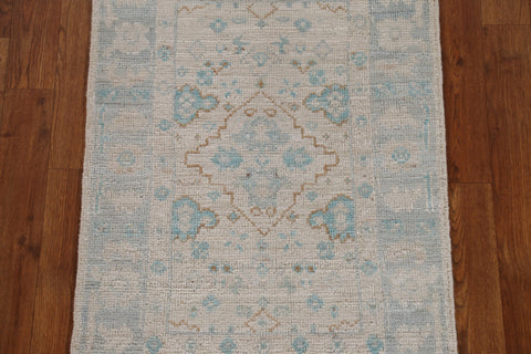 Geometric Oushak Turkish Wool Rug 2x3