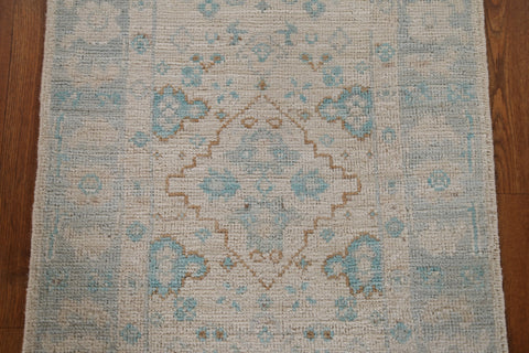 Geometric Oushak Turkish Wool Rug 2x3