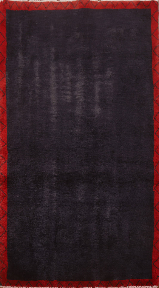 Bordered Gabbeh Persian Wool Rug 2x4