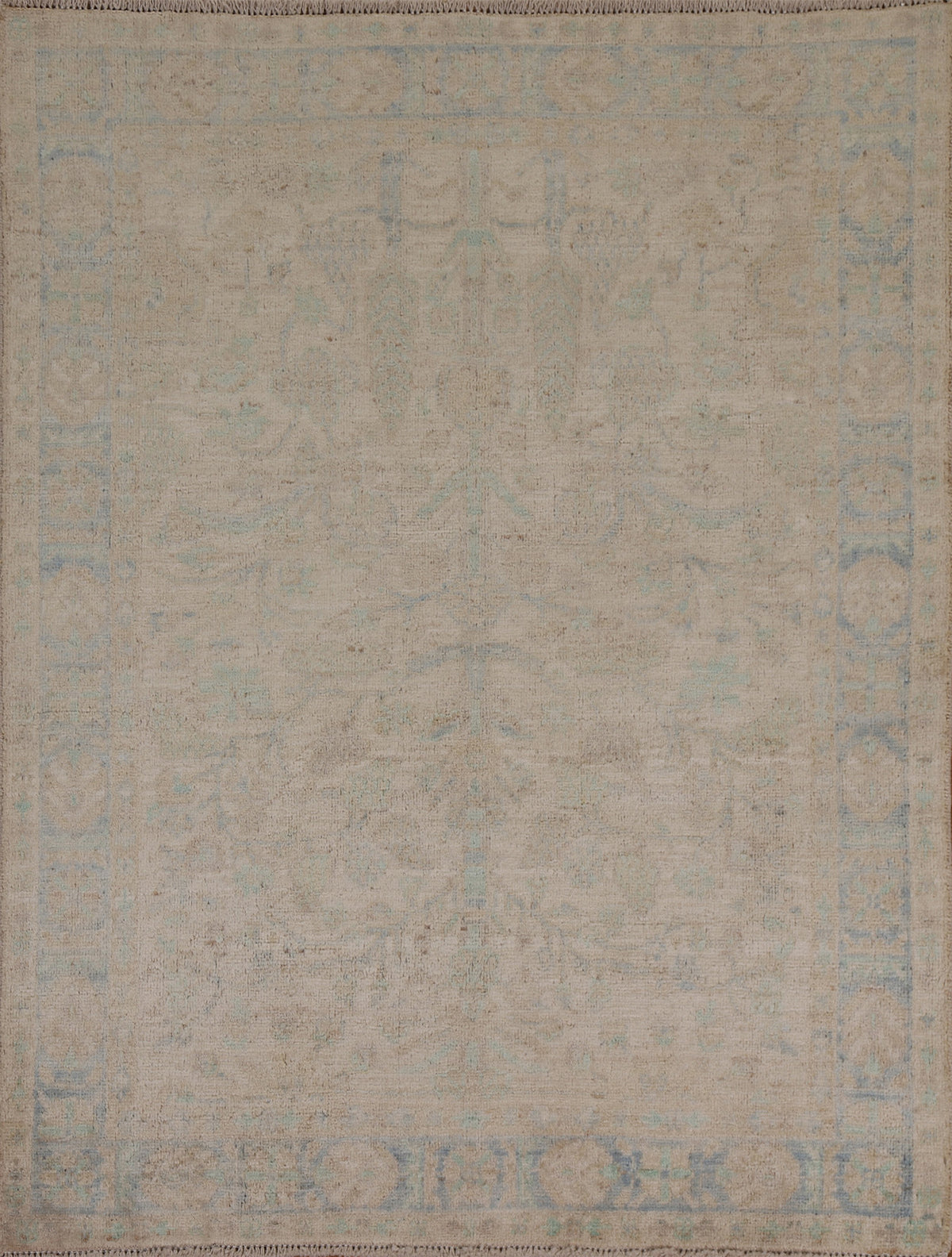 Vegetable Dye Art Deco Oriental Area Rug 4x5