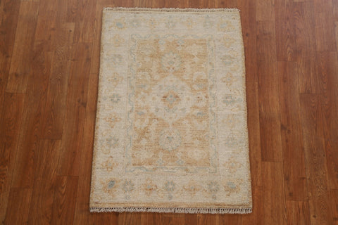 Vegetable Dye Oushak Turkish Area Rug 2x3