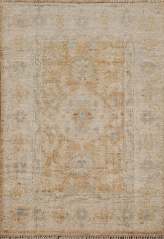 Vegetable Dye Oushak Turkish Area Rug 2x3