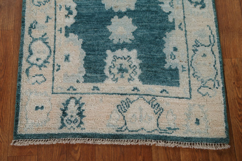 Teal Green Oushak Oriental Wool Rug 2x3