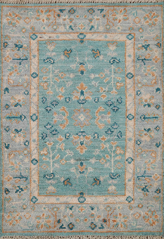 Geometric Oushak Oriental Area Rug 2x3