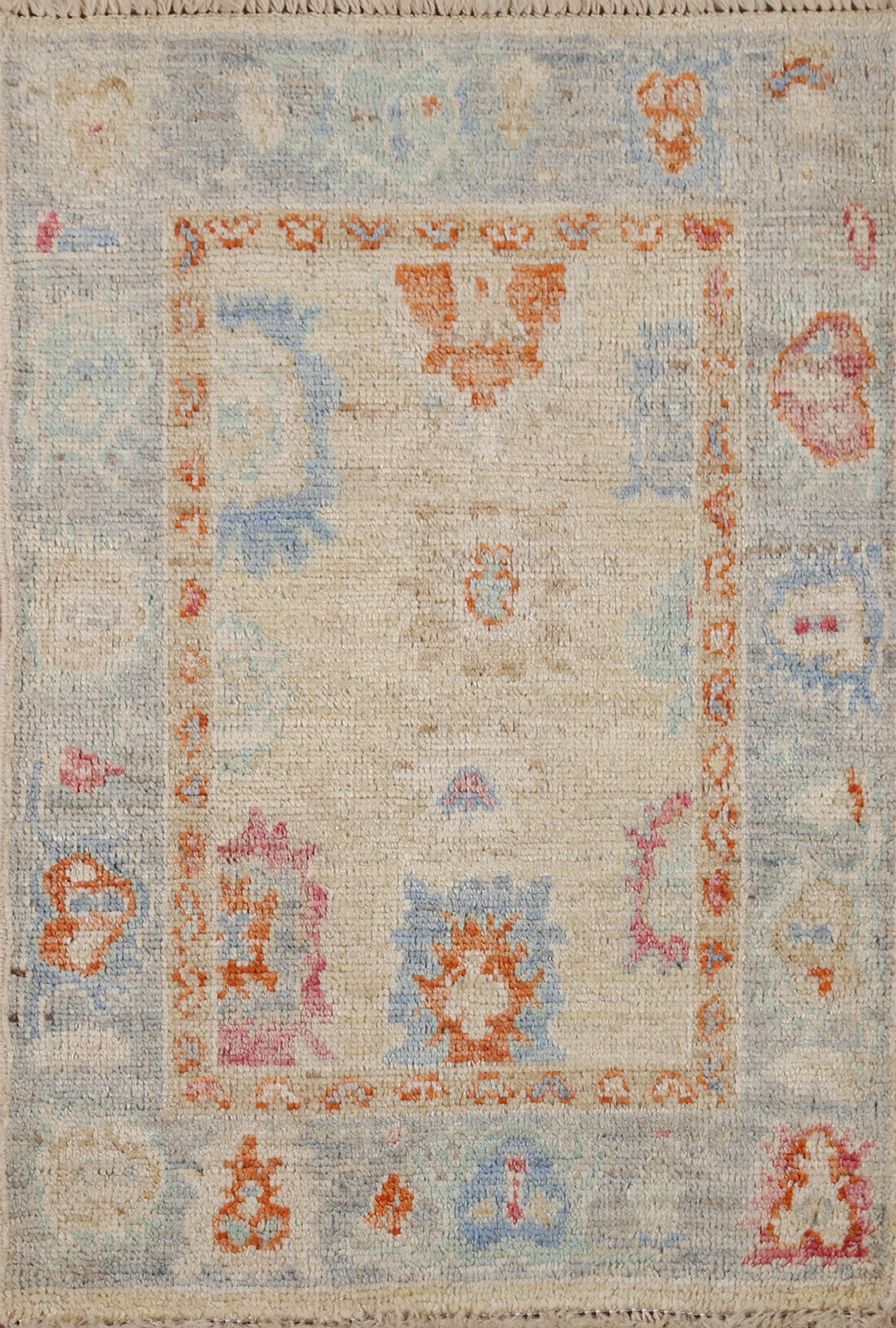 Muted Oushak Oriental Area Rug 2x3