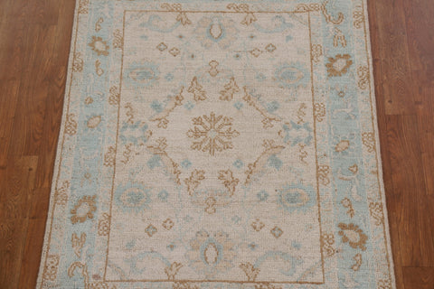 Geometric Oushak Oriental Area Rug 3x4