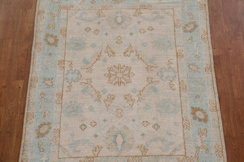 Hand-Knotted Oushak Oriental Area Rug 3x4