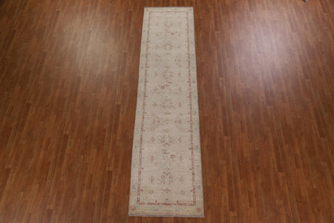 Vegetable Dye Oushak Oriental Runner Rug 3x12