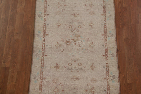 Vegetable Dye Oushak Oriental Runner Rug 3x12