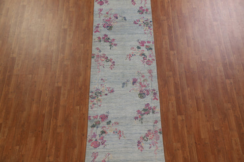 Vegetable Dye Art Deco Oriental Runner Rug 3x12