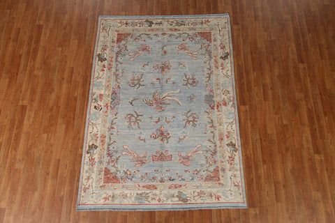 Vegetable Dye Oushak Turkish Area Rug 5x7