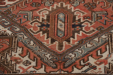 Vegetable Dye Wool Heriz Persian Area Rug 6x9