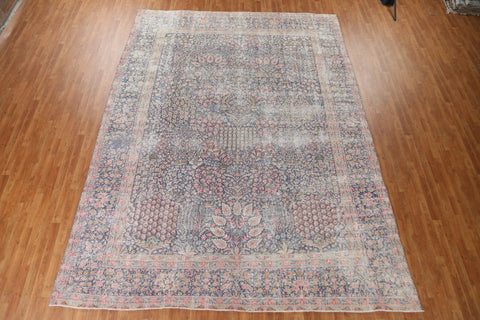 Antique Floral Kerman Persian Area Rug 10x13