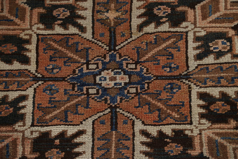 Vintage Wool Heriz Persian Area Rug 7x9