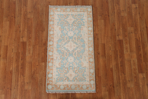 Vegetable Dye Oushak Turkish Rug 2x4