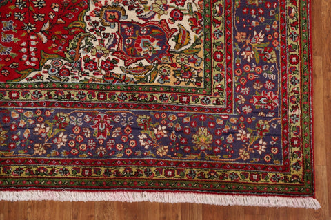 Floral Red Tabriz Persian Area Rug 8x12