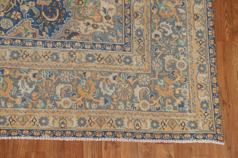 Distressed Wool Mashad Persian Area Rug 8x11