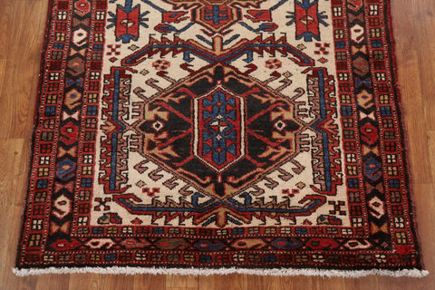 Vintage Heriz Persian Runner Rug 4x11