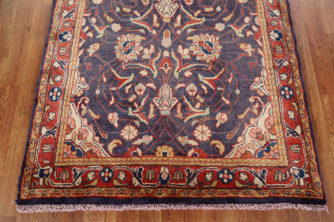 Floral Sarouk Persian Runner Rug 4x11