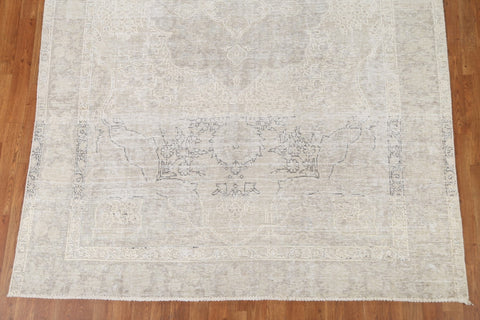 Distressed Wool Tabriz Persian Area Rug 6x9