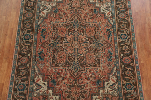 Handmade Wool Heriz Persian Area Rug 7x10