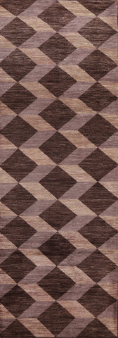 Geometric Gabbeh Kashkoli Runner Rug 3x10