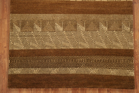 Brown Gabbeh Kashkoli Area Rug 4x6